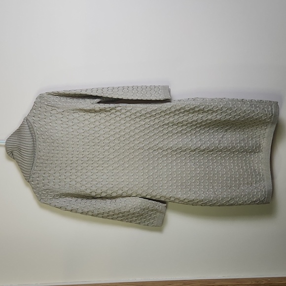 Calvin Klein Khaki Buckled Cowl-Neck Sweater Dress - Picture 7 of 7